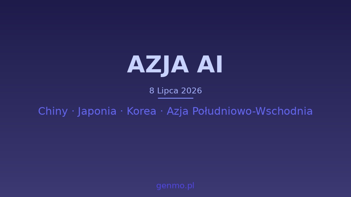 🌏 Azja AI - 8 Lipca 2026